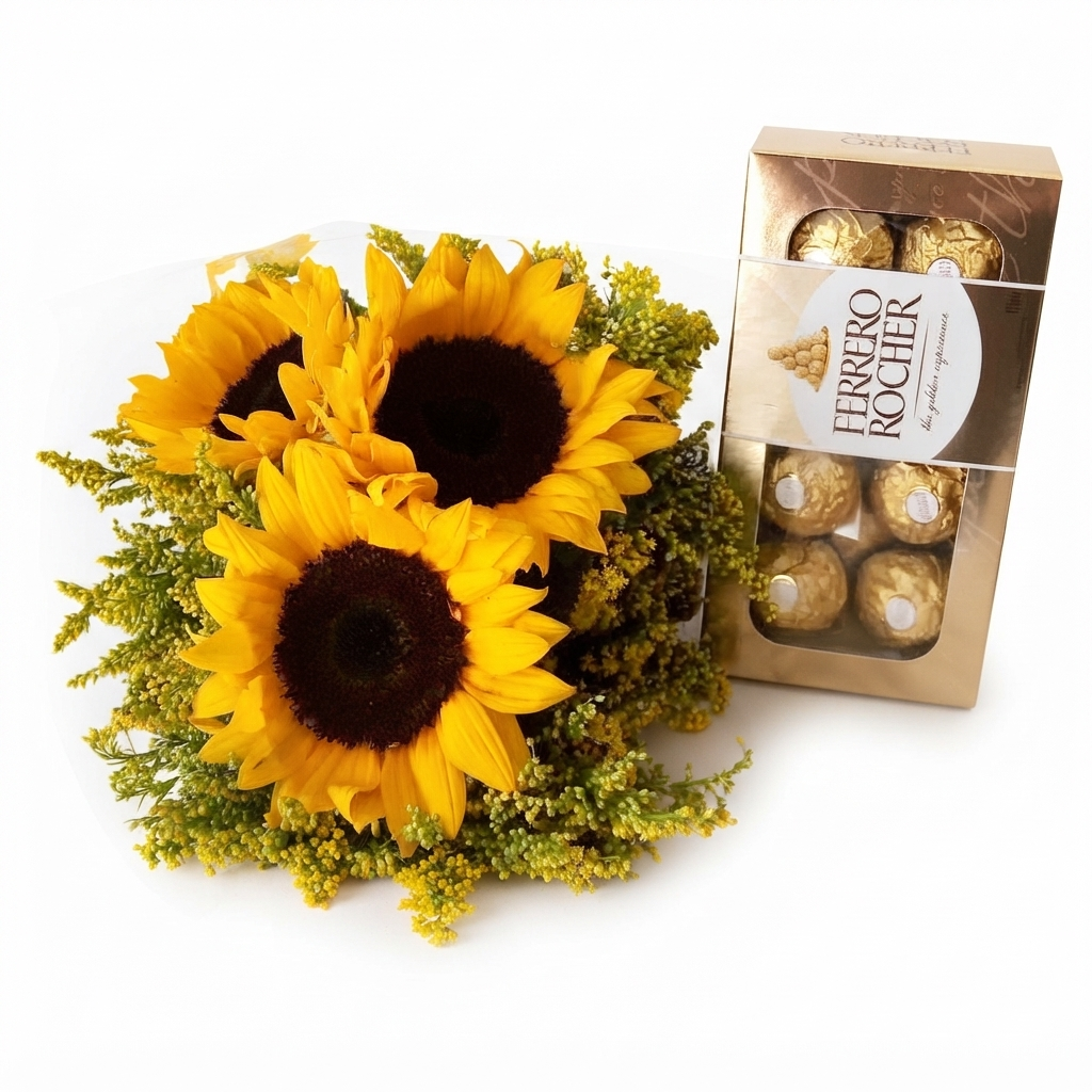 Kit Girassol e Ferrero Rocher