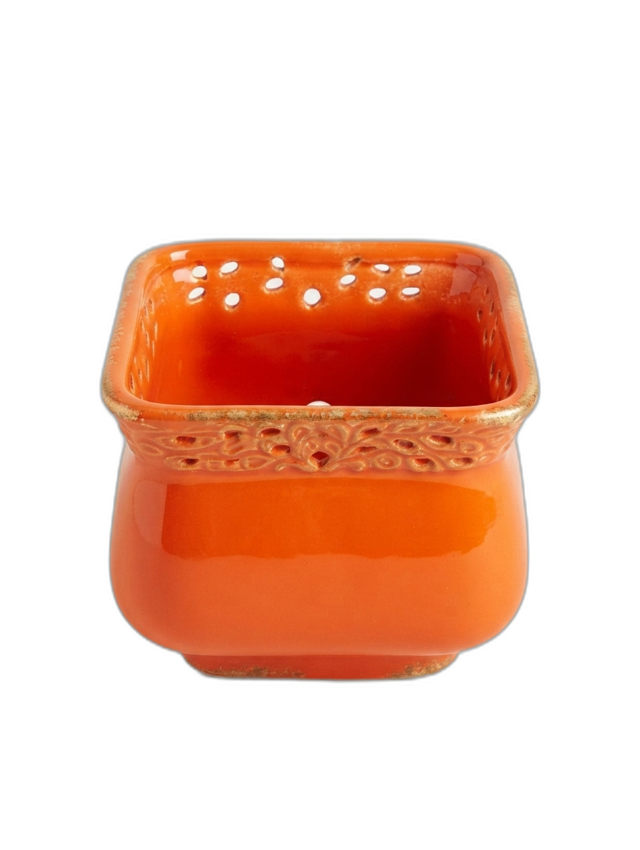Vaso Cerâmica Laranja Provençal
