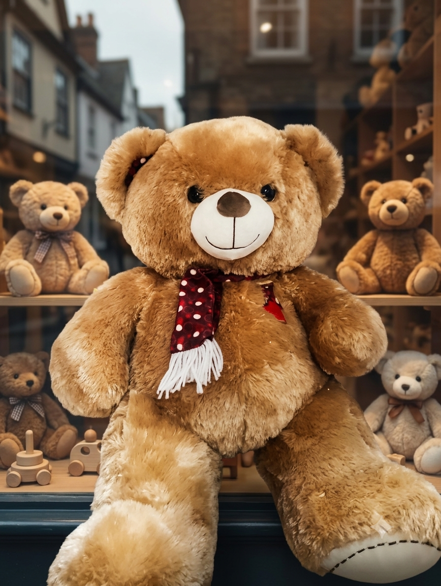 Urso Gigante Cachecol Vermelho